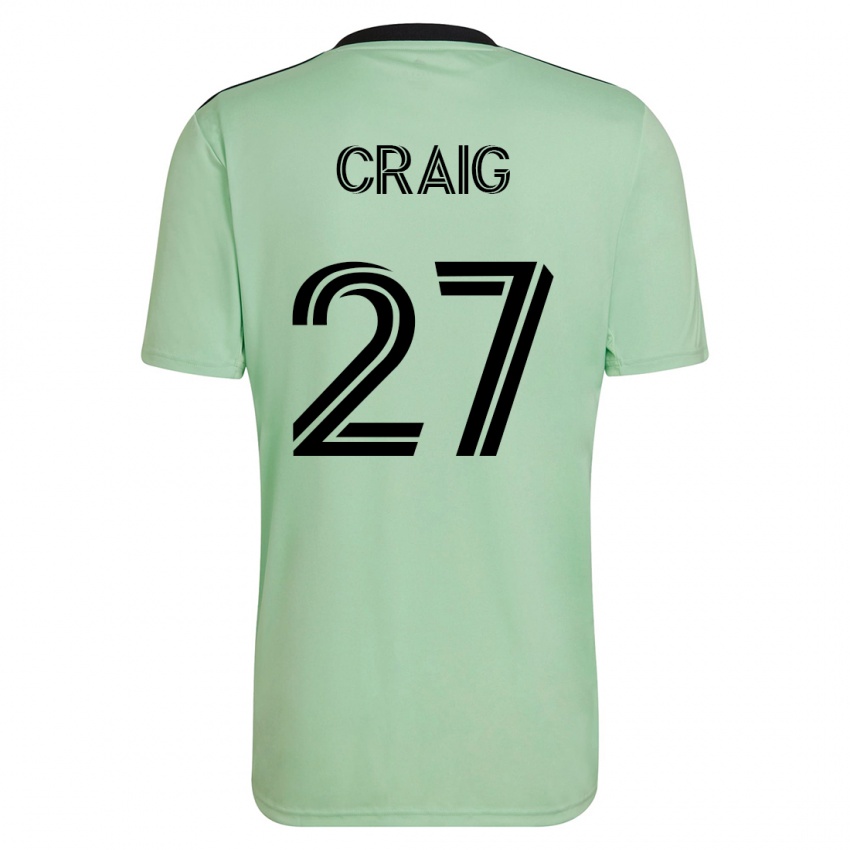 Gyermek Brandan Craig #27 Világos Zöld Idegenbeli Jersey 2023/24 Mez Póló Ing