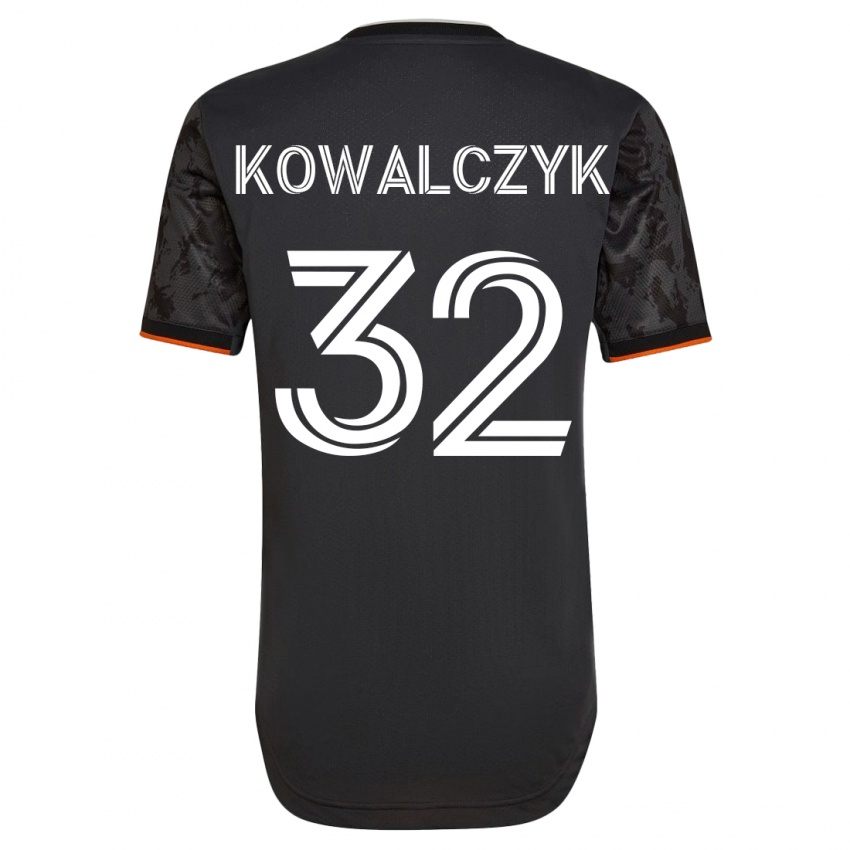 Gyermek Sebastian Kowalczyk #32 Fekete Idegenbeli Jersey 2023/24 Mez Póló Ing