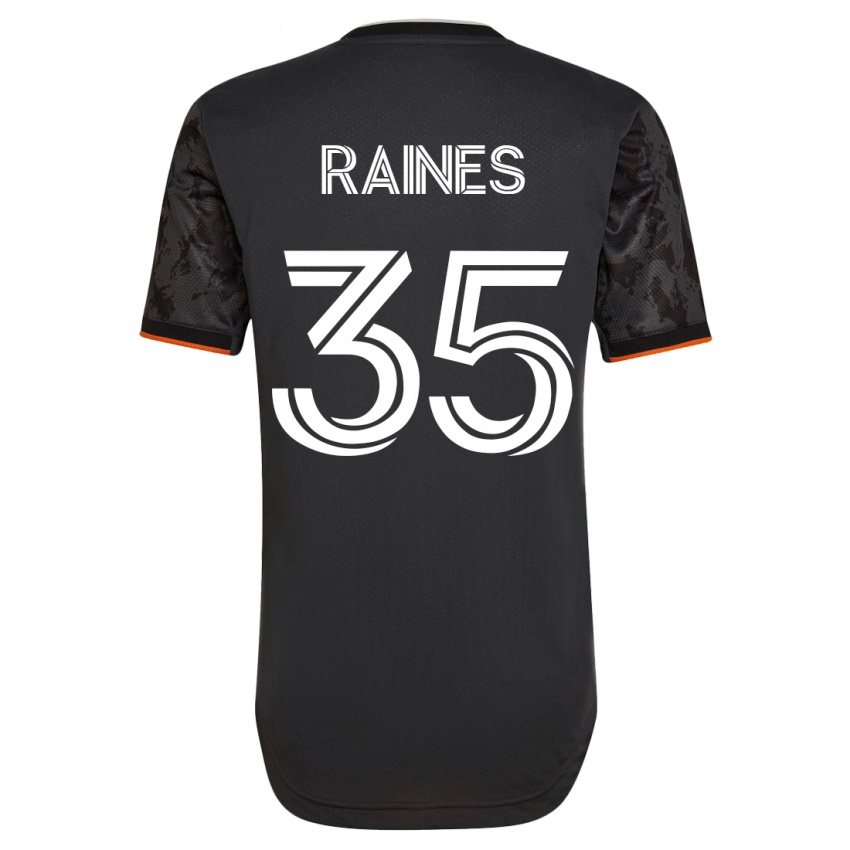 Gyermek Brooklyn Raines #35 Fekete Idegenbeli Jersey 2023/24 Mez Póló Ing