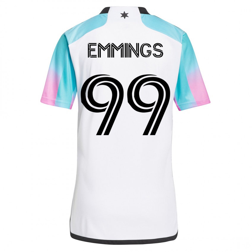 Gyermek Fred Emmings #99 Fehér Idegenbeli Jersey 2023/24 Mez Póló Ing