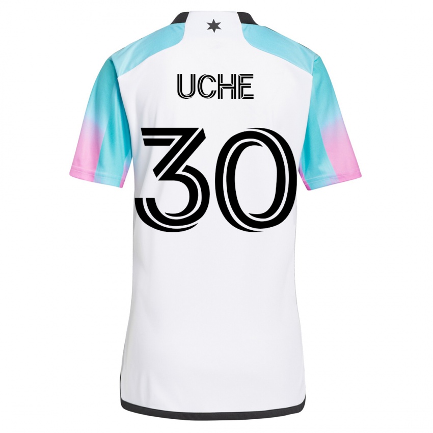 Gyermek Cc Uche #30 Fehér Idegenbeli Jersey 2023/24 Mez Póló Ing