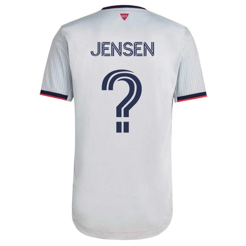 Gyermek Isak Jensen #0 Fehér Idegenbeli Jersey 2023/24 Mez Póló Ing