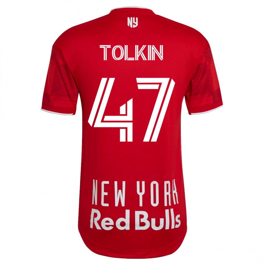 Gyermek John Tolkin #47 Bézs-Arany Idegenbeli Jersey 2023/24 Mez Póló Ing