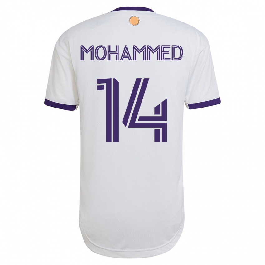 Gyermek Shak Mohammed #14 Fehér Idegenbeli Jersey 2023/24 Mez Póló Ing