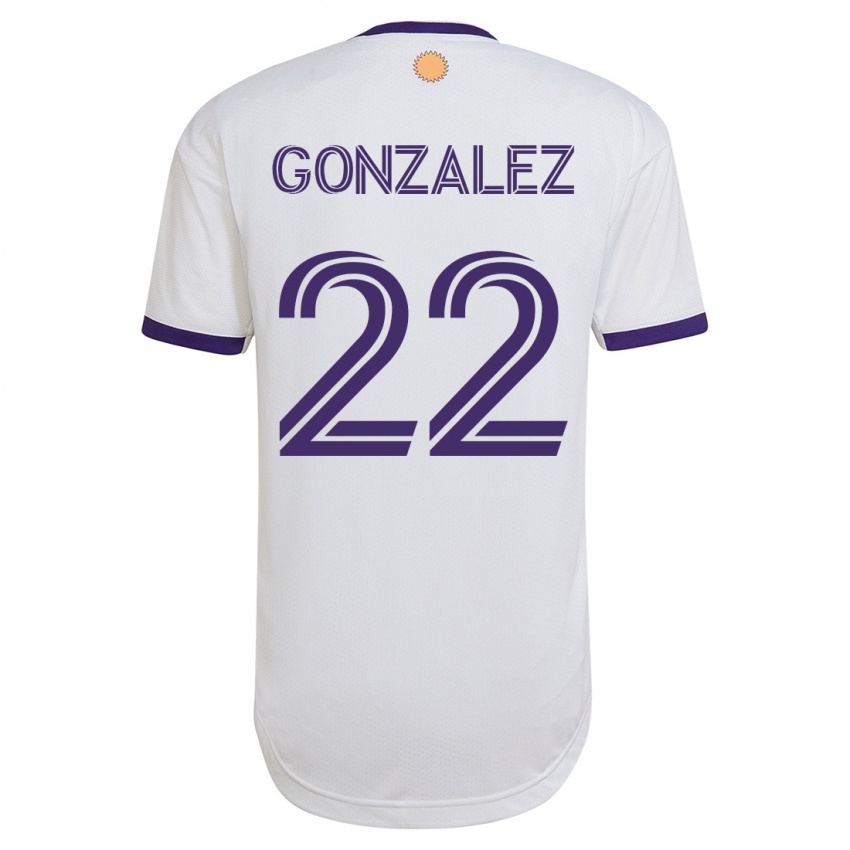 Gyermek Gastón González #22 Fehér Idegenbeli Jersey 2023/24 Mez Póló Ing