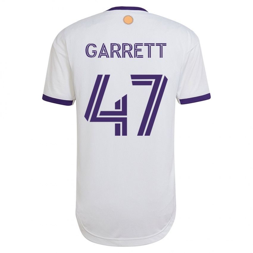 Gyermek Ian Garrett #47 Fehér Idegenbeli Jersey 2023/24 Mez Póló Ing