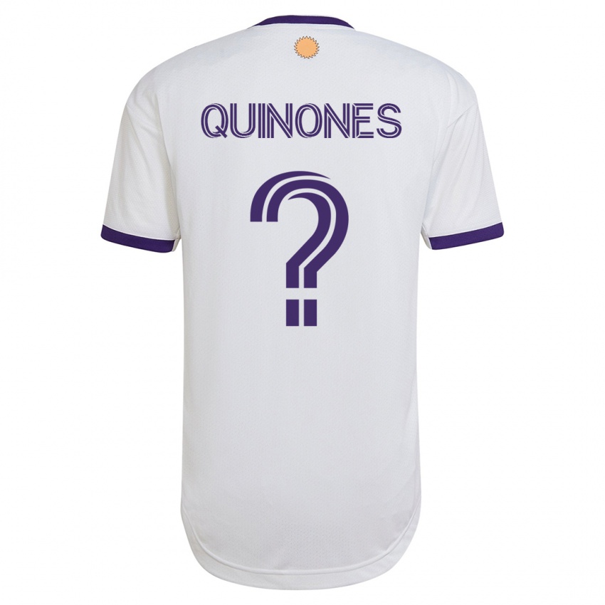 Gyermek Lucas Quiñones #0 Fehér Idegenbeli Jersey 2023/24 Mez Póló Ing