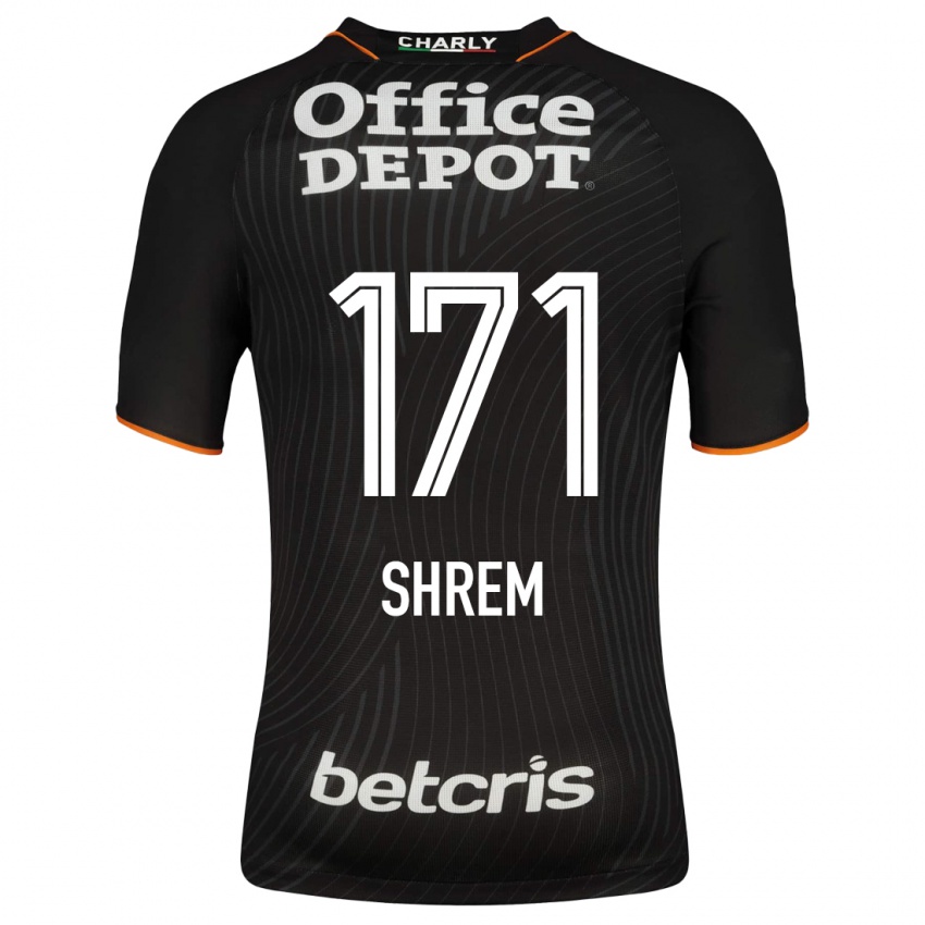 Gyermek David Shrem #171 Fekete Idegenbeli Jersey 2023/24 Mez Póló Ing