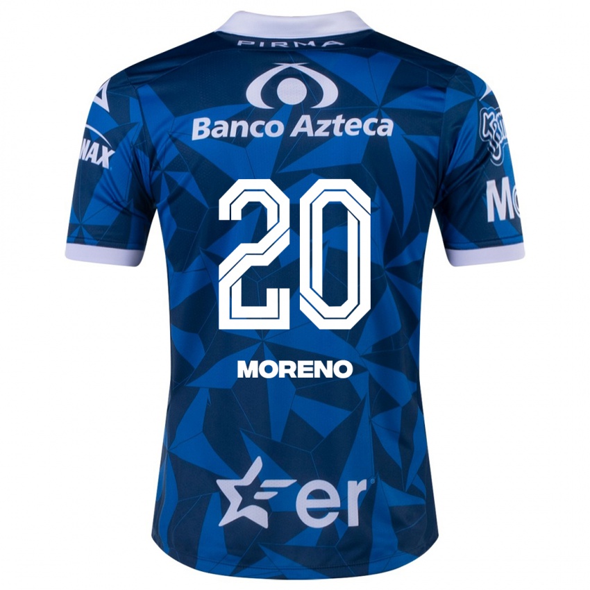 Gyermek Ximena Moreno #20 Kék Idegenbeli Jersey 2023/24 Mez Póló Ing