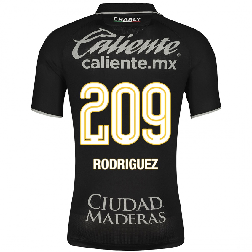 Gyermek Víctor Rodríguez #209 Fekete Idegenbeli Jersey 2023/24 Mez Póló Ing