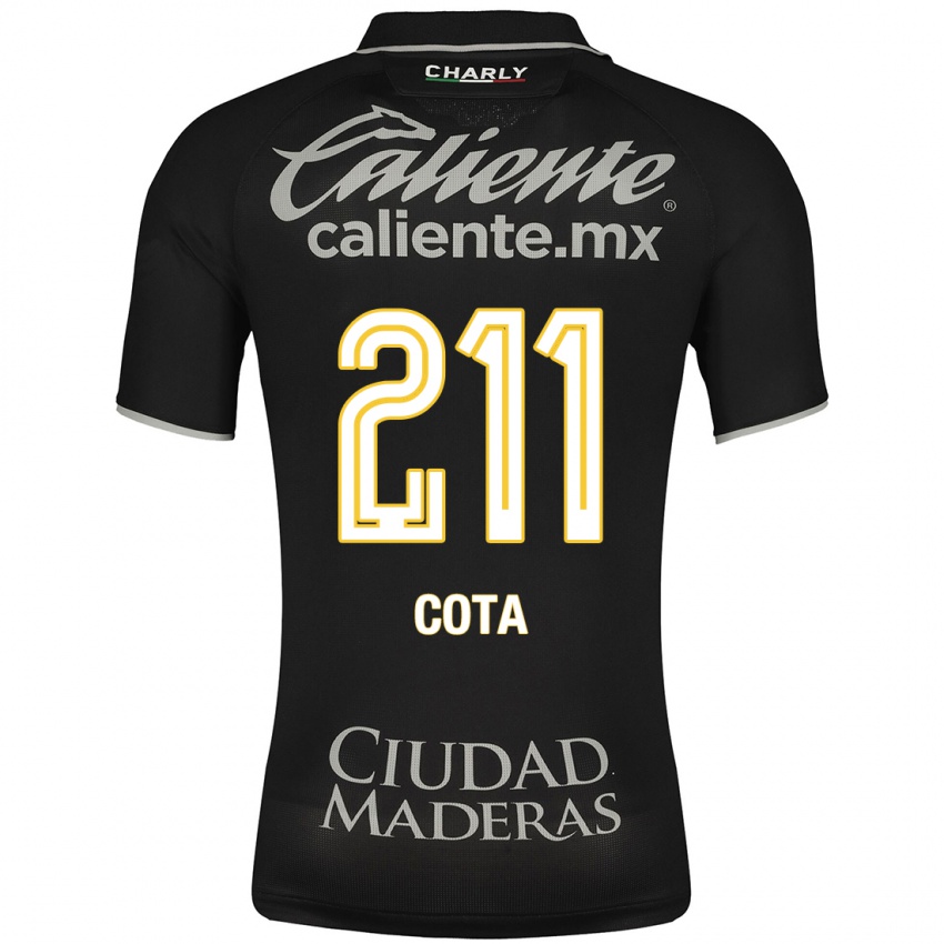 Gyermek Luis Cota #211 Fekete Idegenbeli Jersey 2023/24 Mez Póló Ing