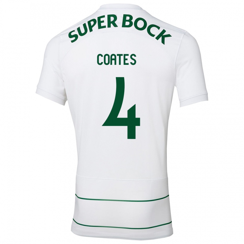 Gyermek Sebastián Coates #4 Fehér Idegenbeli Jersey 2023/24 Mez Póló Ing