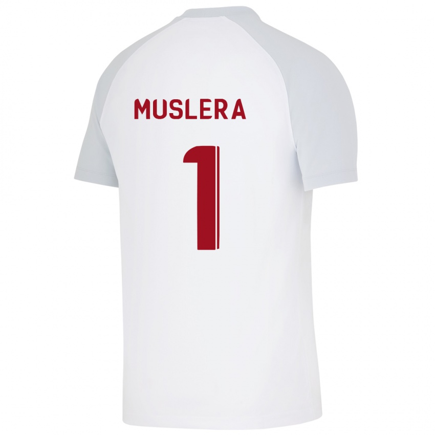 Gyermek Fernando Muslera #1 Fehér Idegenbeli Jersey 2023/24 Mez Póló Ing