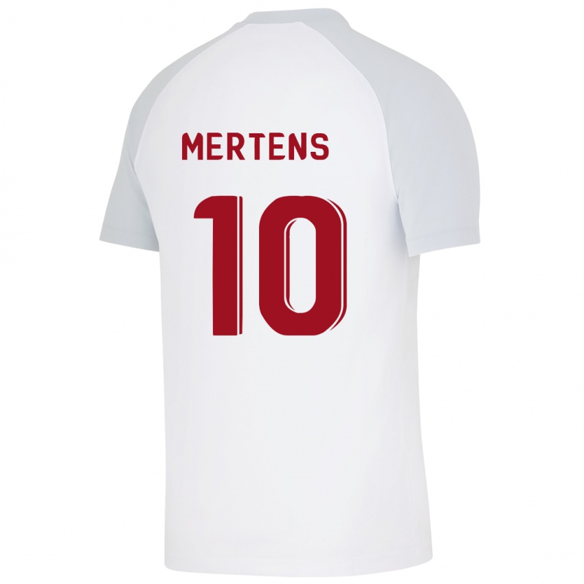 Gyermek Dries Mertens #10 Fehér Idegenbeli Jersey 2023/24 Mez Póló Ing