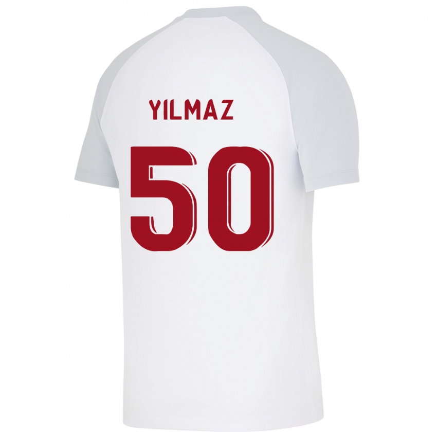 Gyermek Jankat Yılmaz #50 Fehér Idegenbeli Jersey 2023/24 Mez Póló Ing