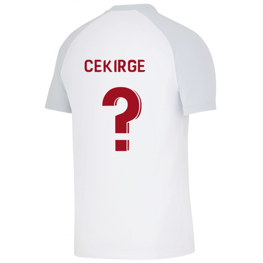 Gyermek Yasin Cekirge #0 Fehér Idegenbeli Jersey 2023/24 Mez Póló Ing