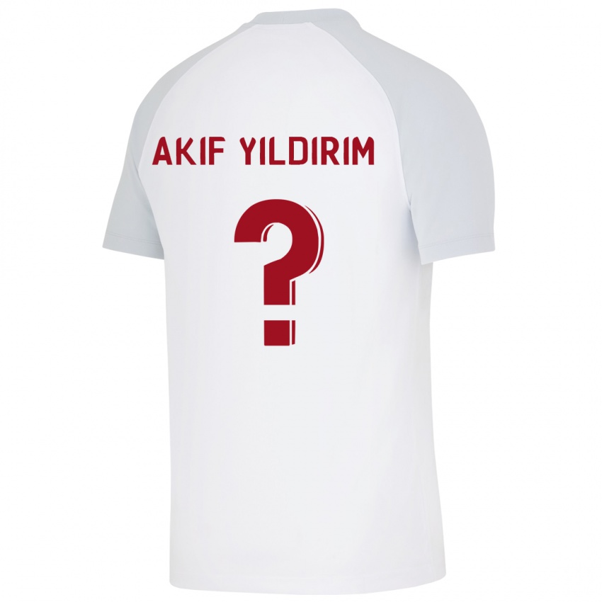 Gyermek Mehmet Akif Yıldırım #0 Fehér Idegenbeli Jersey 2023/24 Mez Póló Ing