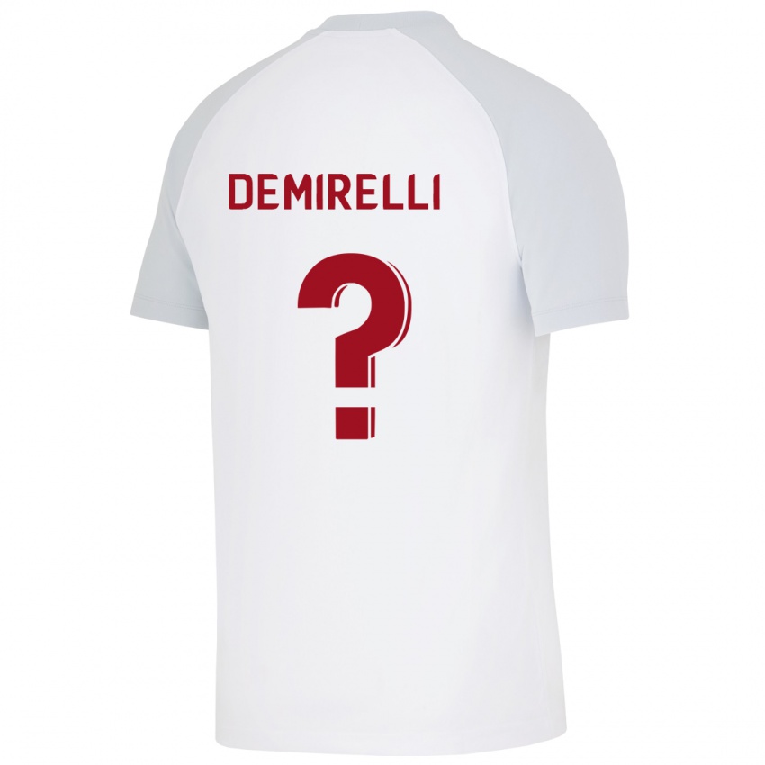 Gyermek Ahmet Demirelli #0 Fehér Idegenbeli Jersey 2023/24 Mez Póló Ing