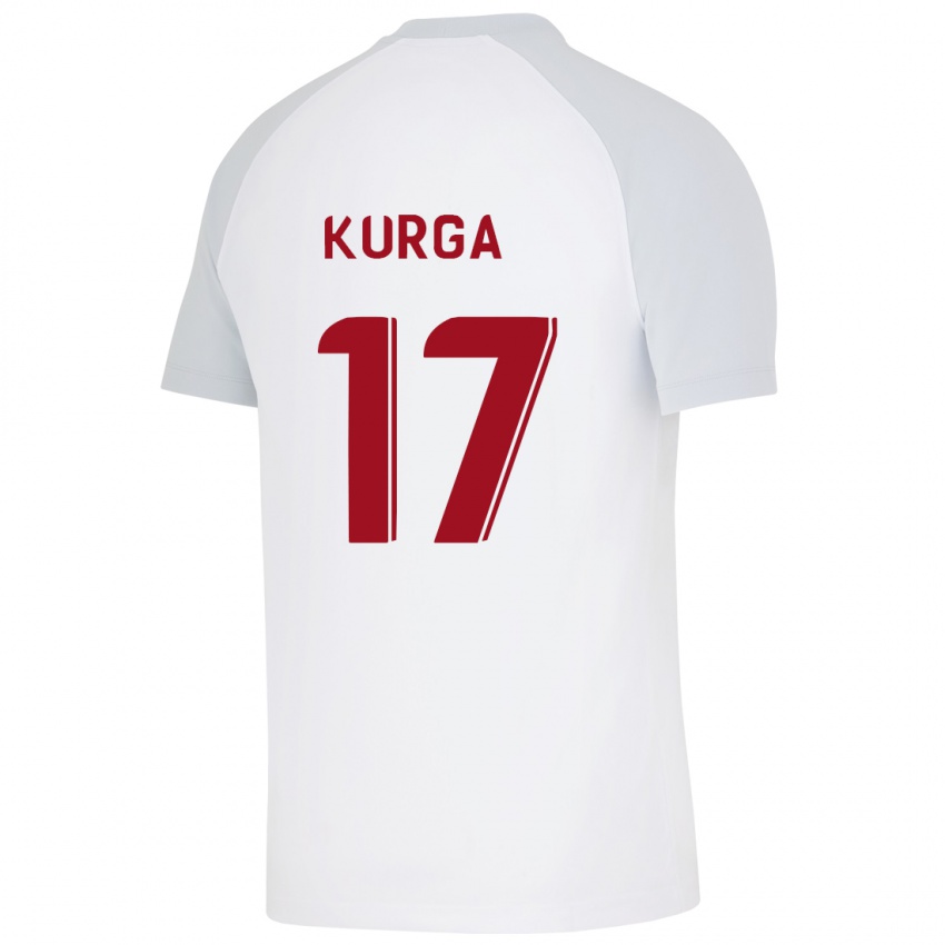 Gyermek Handan Kurğa #17 Fehér Idegenbeli Jersey 2023/24 Mez Póló Ing