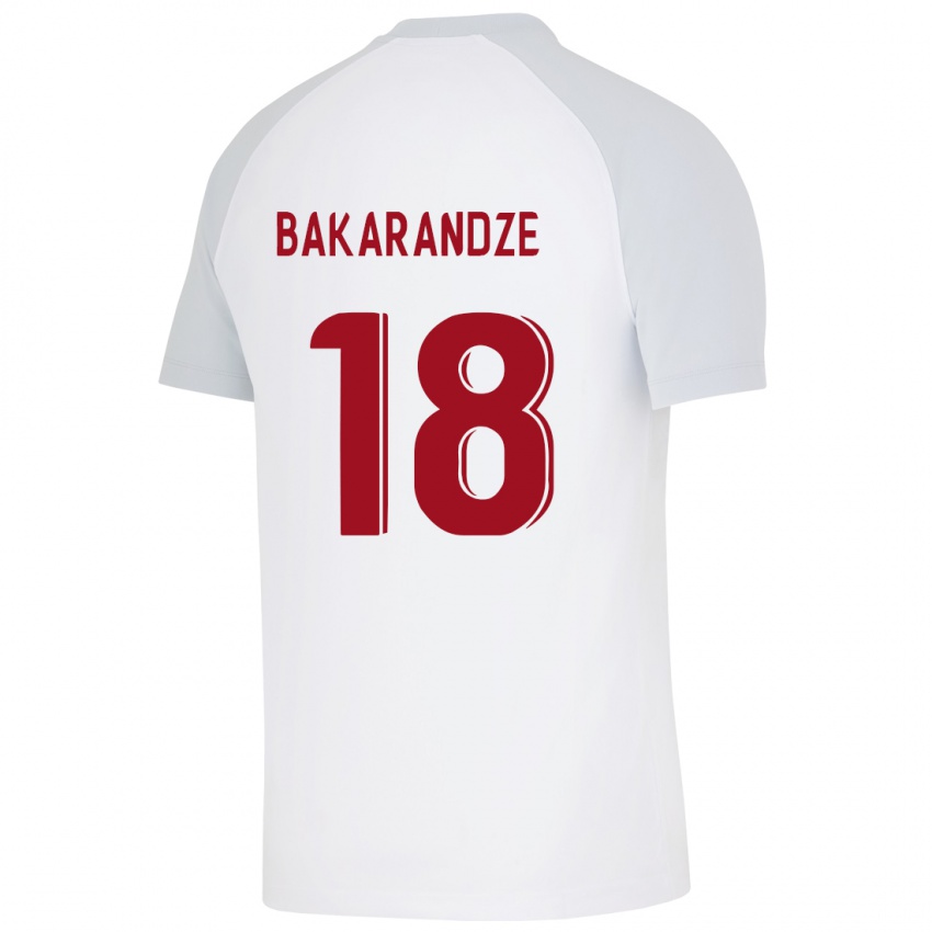 Gyermek Kristina Bakarandze #18 Fehér Idegenbeli Jersey 2023/24 Mez Póló Ing