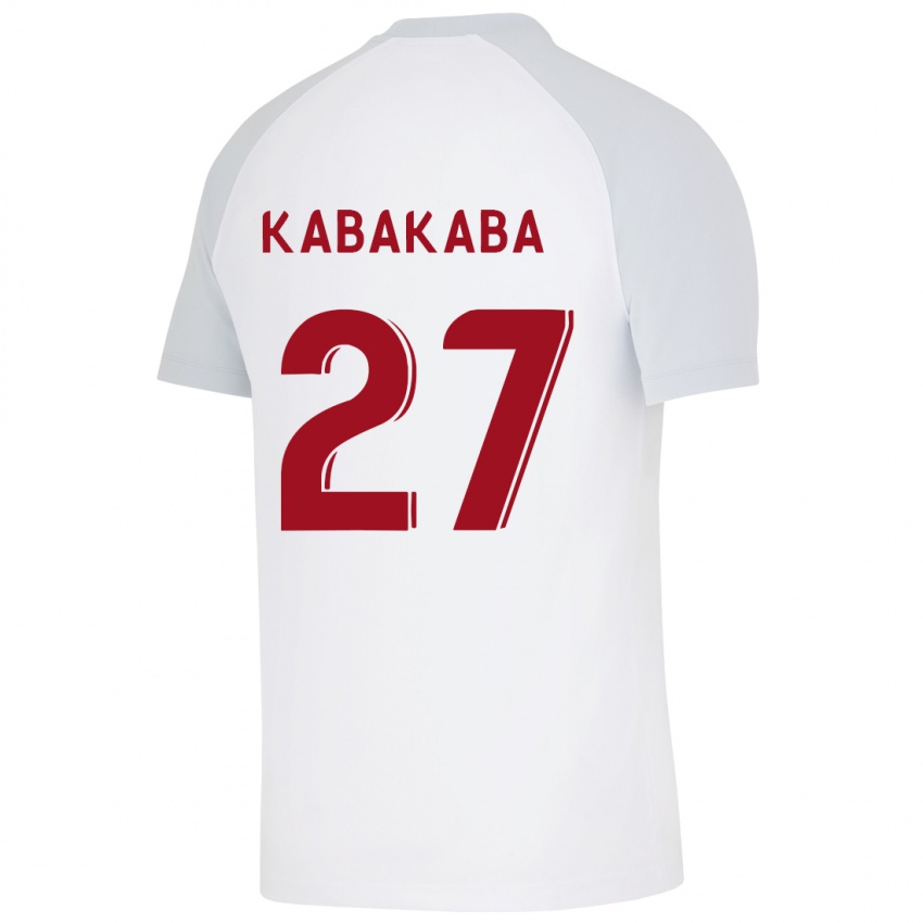 Gyermek Naomie Kabakaba #27 Fehér Idegenbeli Jersey 2023/24 Mez Póló Ing