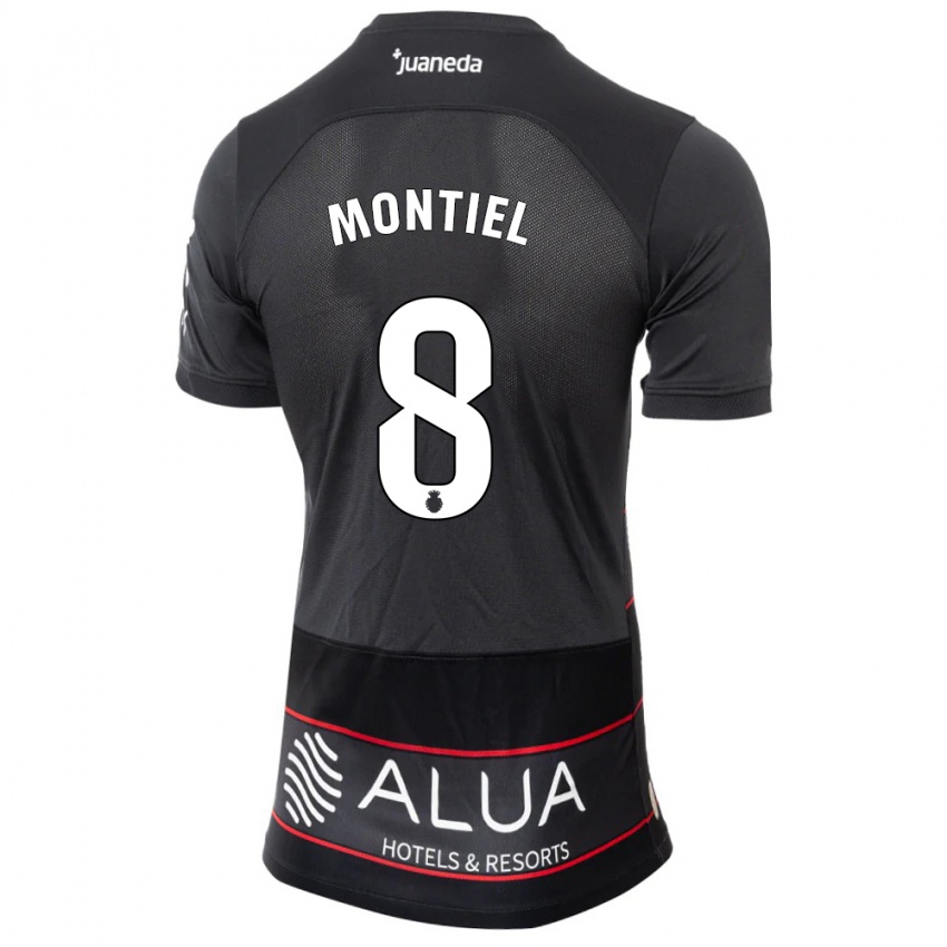 Gyermek Luis Montiel #8 Fekete Idegenbeli Jersey 2023/24 Mez Póló Ing