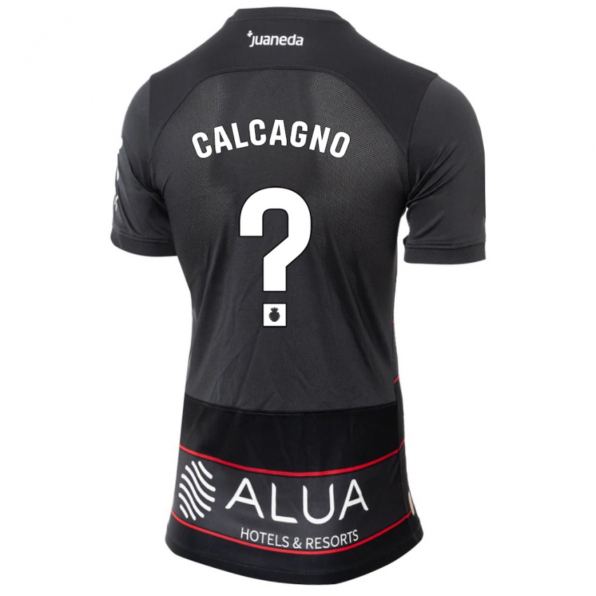 Gyermek Bruno Calcagno #0 Fekete Idegenbeli Jersey 2023/24 Mez Póló Ing