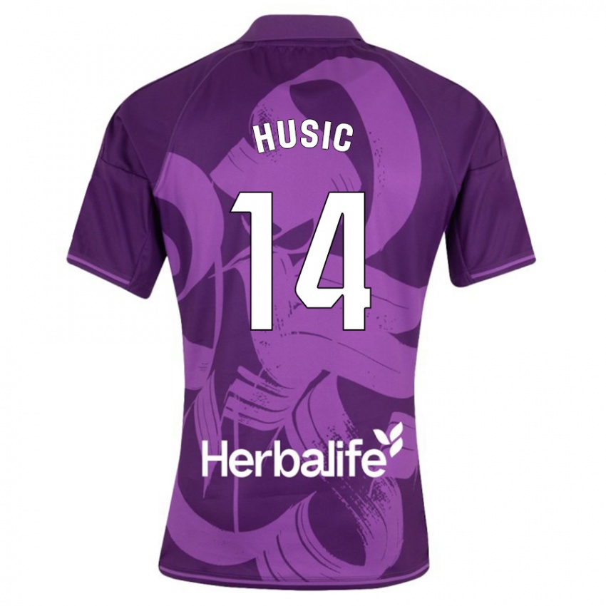 Gyermek Salih Husic #14 Ibolya Idegenbeli Jersey 2023/24 Mez Póló Ing