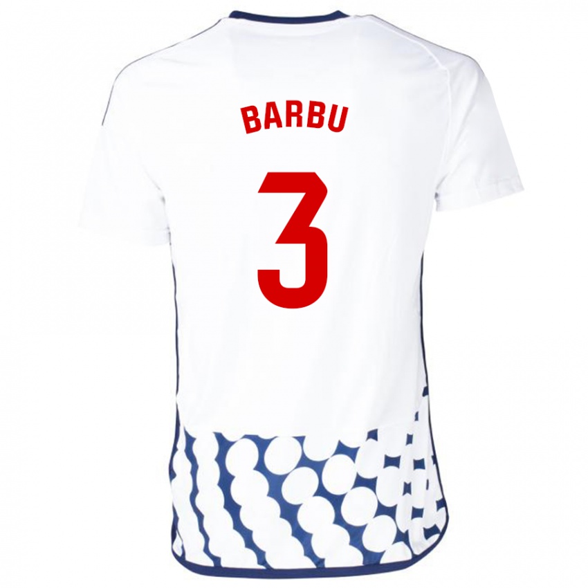 Gyermek Álex Barbu #3 Fehér Idegenbeli Jersey 2023/24 Mez Póló Ing