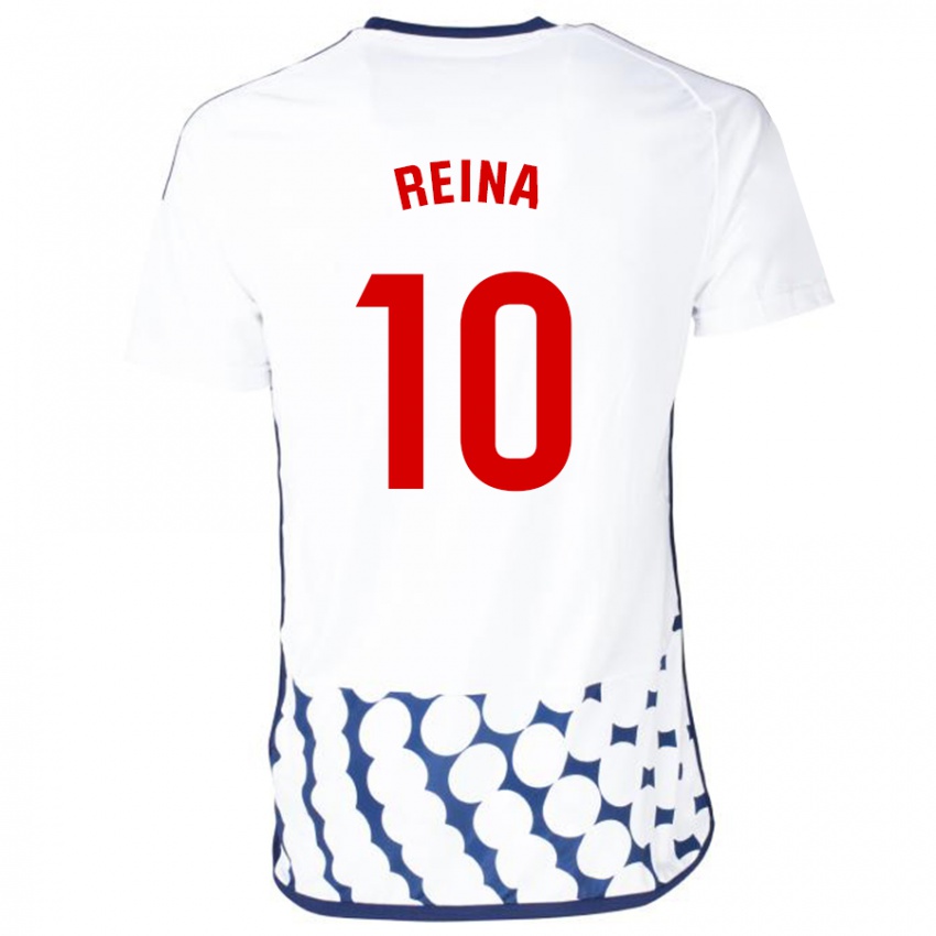 Gyermek Alberto Reina #10 Fehér Idegenbeli Jersey 2023/24 Mez Póló Ing