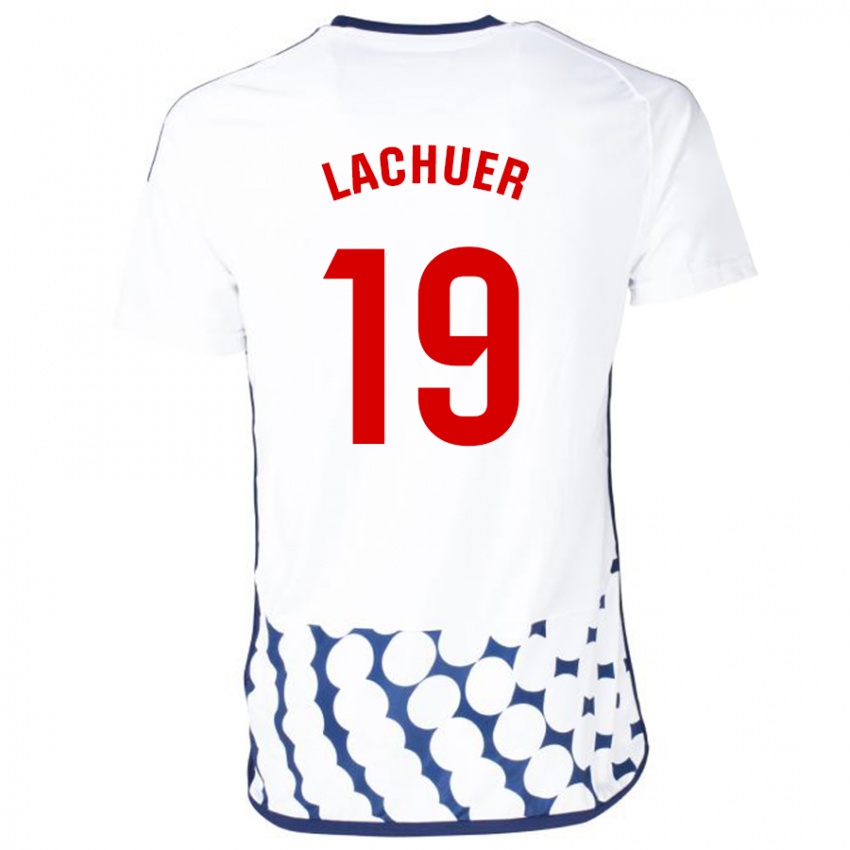 Gyermek Mathis Lachuer #19 Fehér Idegenbeli Jersey 2023/24 Mez Póló Ing