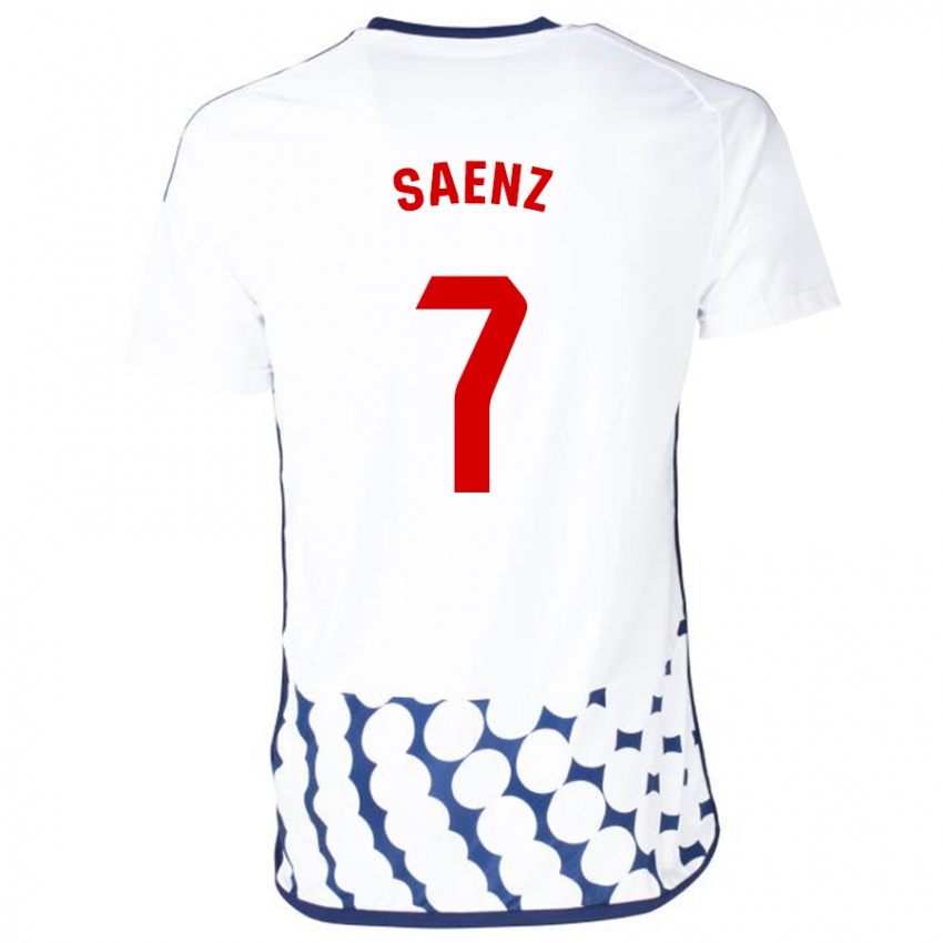 Gyermek Raúl Sáenz #7 Fehér Idegenbeli Jersey 2023/24 Mez Póló Ing