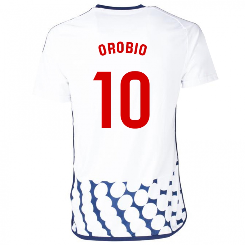 Gyermek Ekhiotz Orobio #10 Fehér Idegenbeli Jersey 2023/24 Mez Póló Ing