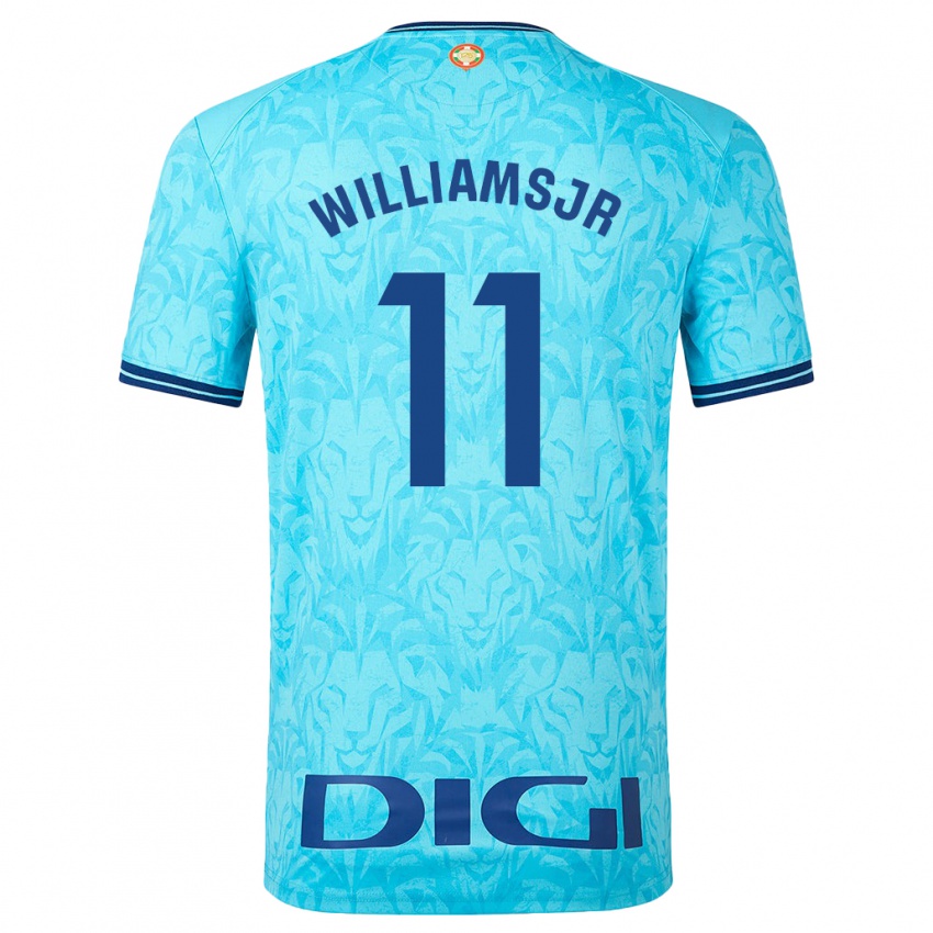 Gyermek Nico Williams #11 Égszínkék Idegenbeli Jersey 2023/24 Mez Póló Ing