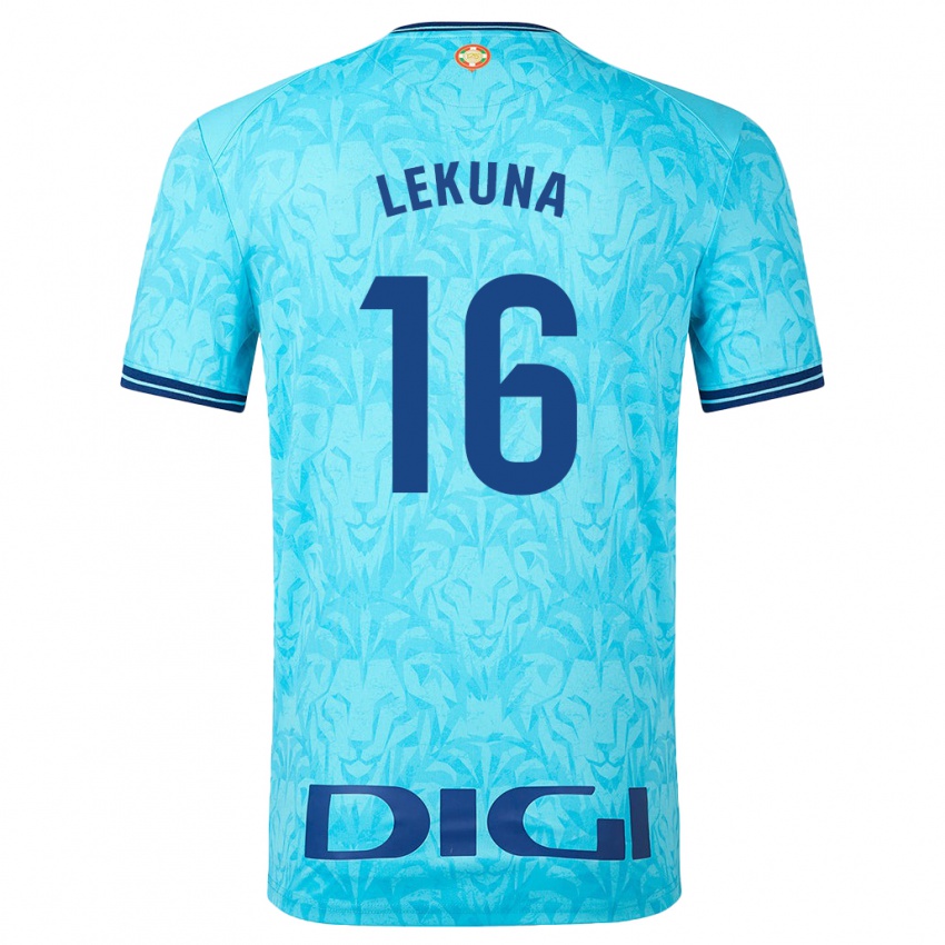 Gyermek Adrián Lekuna #16 Égszínkék Idegenbeli Jersey 2023/24 Mez Póló Ing