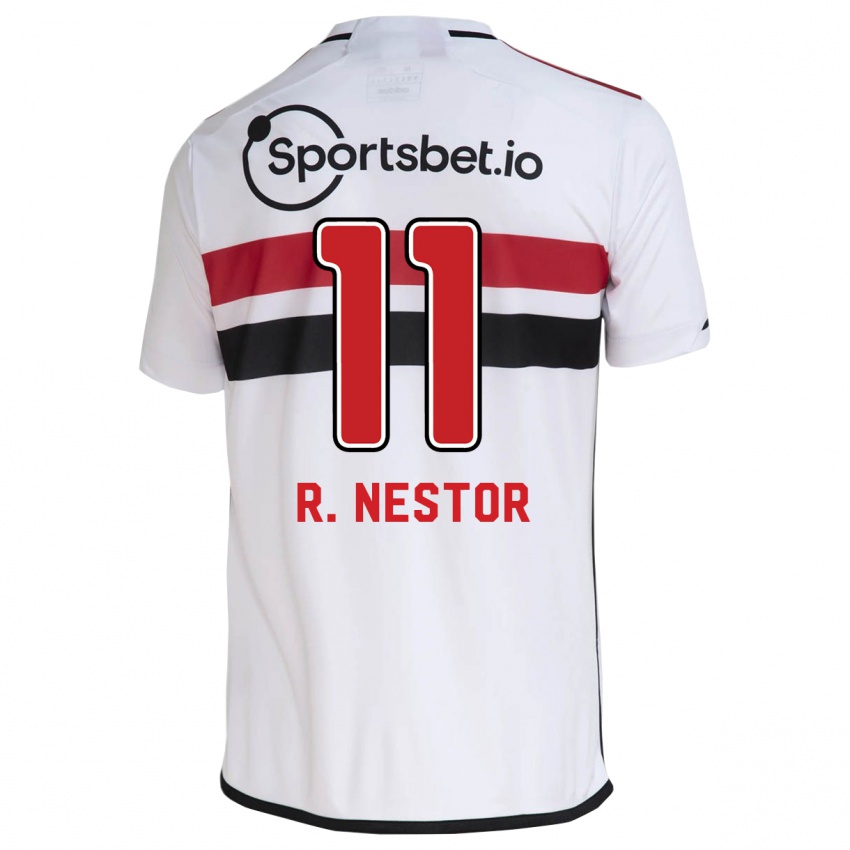 Férfi Rodrigo Nestor #11 Fehér Hazai Jersey 2023/24 Mez Póló Ing