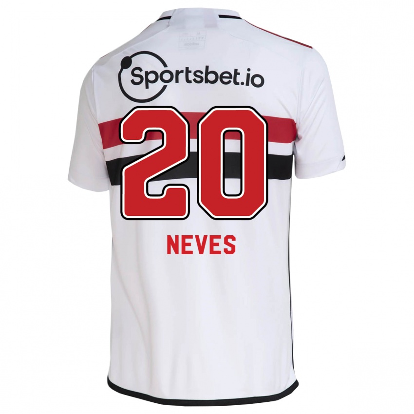 Férfi Gabriel Neves #20 Fehér Hazai Jersey 2023/24 Mez Póló Ing