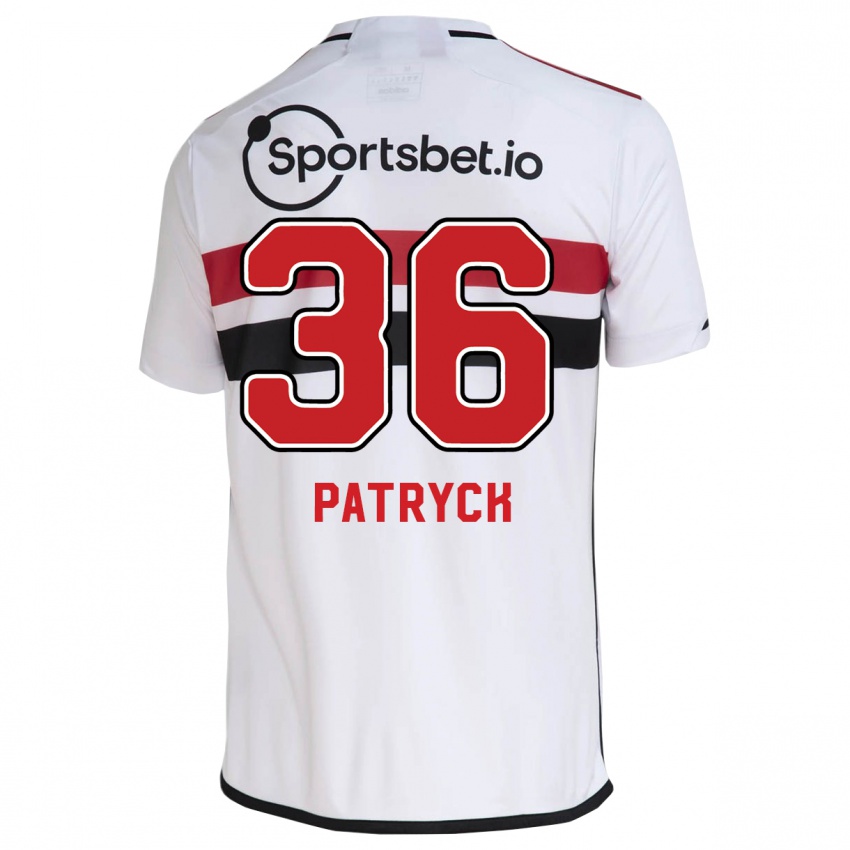 Férfi Patryck #36 Fehér Hazai Jersey 2023/24 Mez Póló Ing