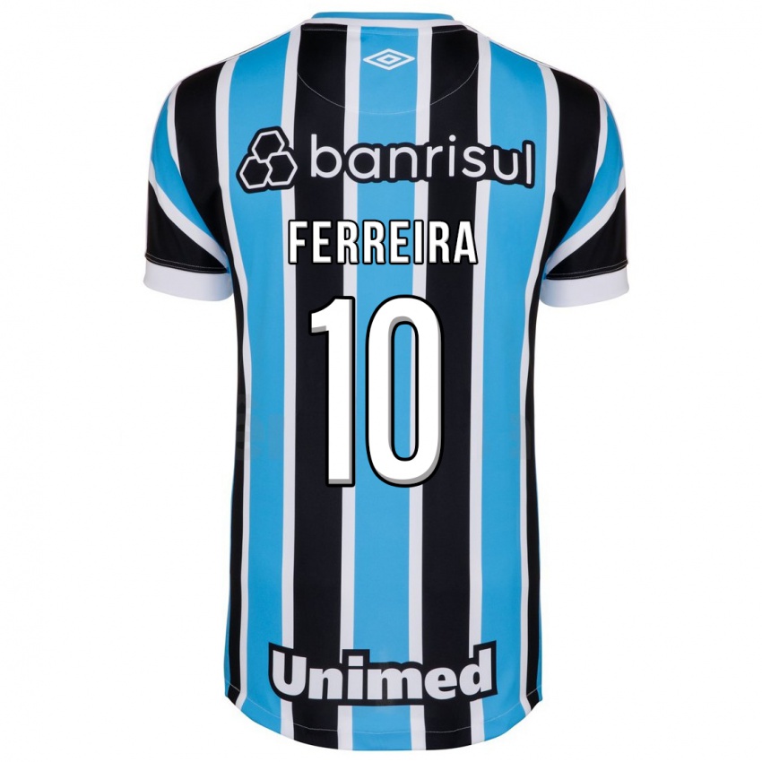 Férfi Ferreira #10 Kék Hazai Jersey 2023/24 Mez Póló Ing