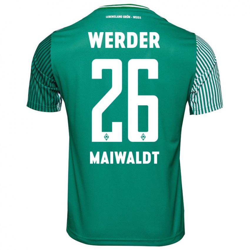 Férfi Julius Maiwaldt #26 Zöld Hazai Jersey 2023/24 Mez Póló Ing