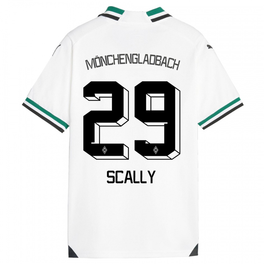 Férfi Joe Scally #29 Fehér Zöld Hazai Jersey 2023/24 Mez Póló Ing