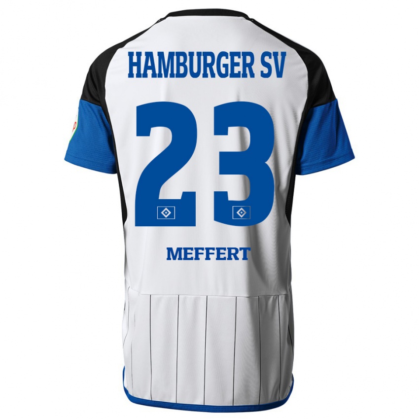 Férfi Jonas Meffert #23 Fehér Hazai Jersey 2023/24 Mez Póló Ing