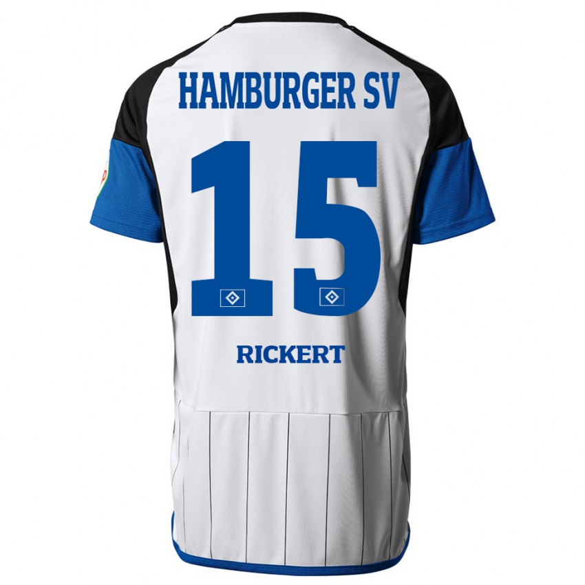 Férfi Manja Rickert #15 Fehér Hazai Jersey 2023/24 Mez Póló Ing