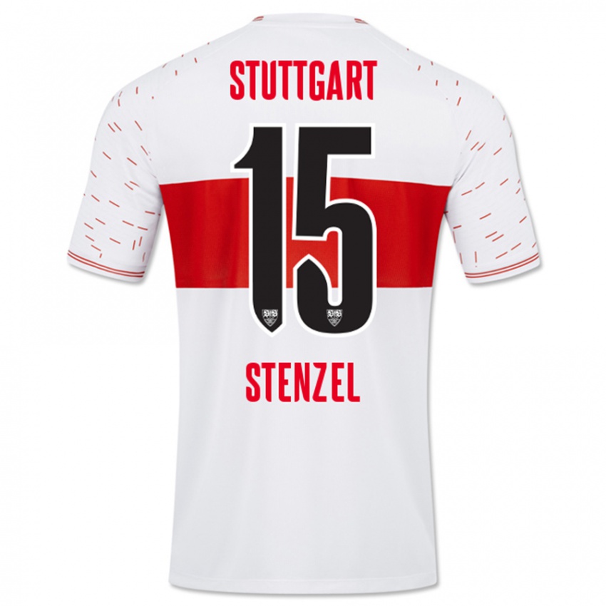 Férfi Pascal Stenzel #15 Fehér Hazai Jersey 2023/24 Mez Póló Ing