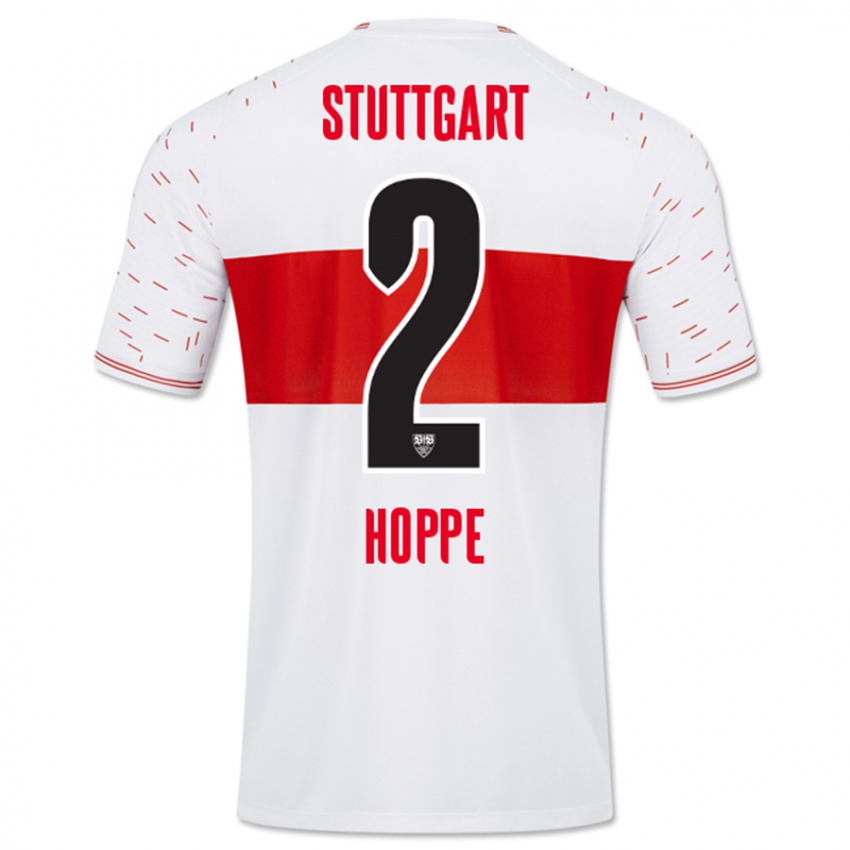 Férfi Mattis Hoppe #2 Fehér Hazai Jersey 2023/24 Mez Póló Ing