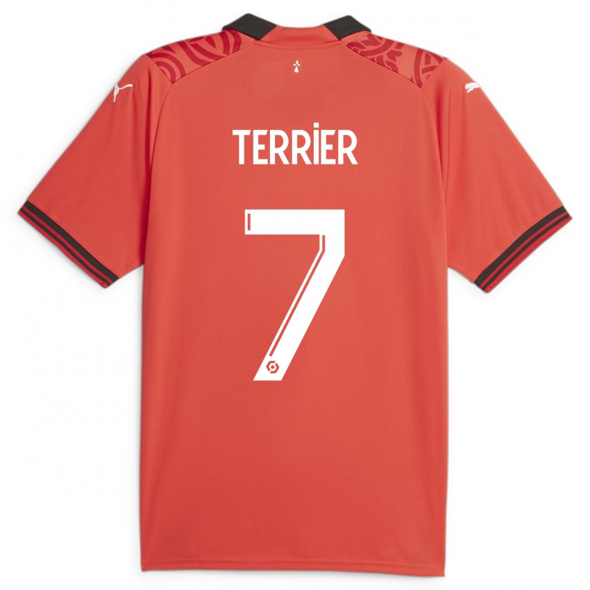 Férfi Martin Terrier #7 Piros Hazai Jersey 2023/24 Mez Póló Ing