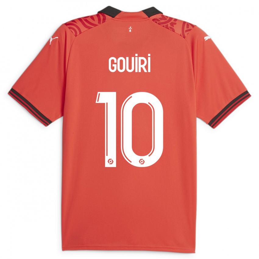 Férfi Amine Gouiri #10 Piros Hazai Jersey 2023/24 Mez Póló Ing