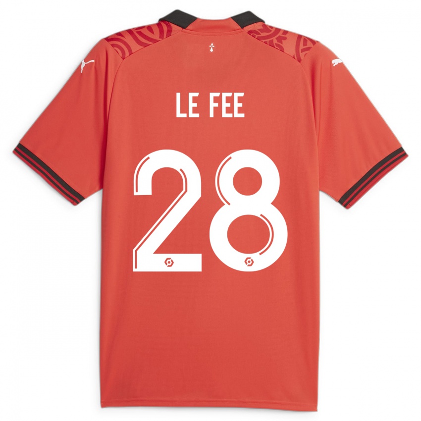 Férfi Enzo Le Fée #28 Piros Hazai Jersey 2023/24 Mez Póló Ing