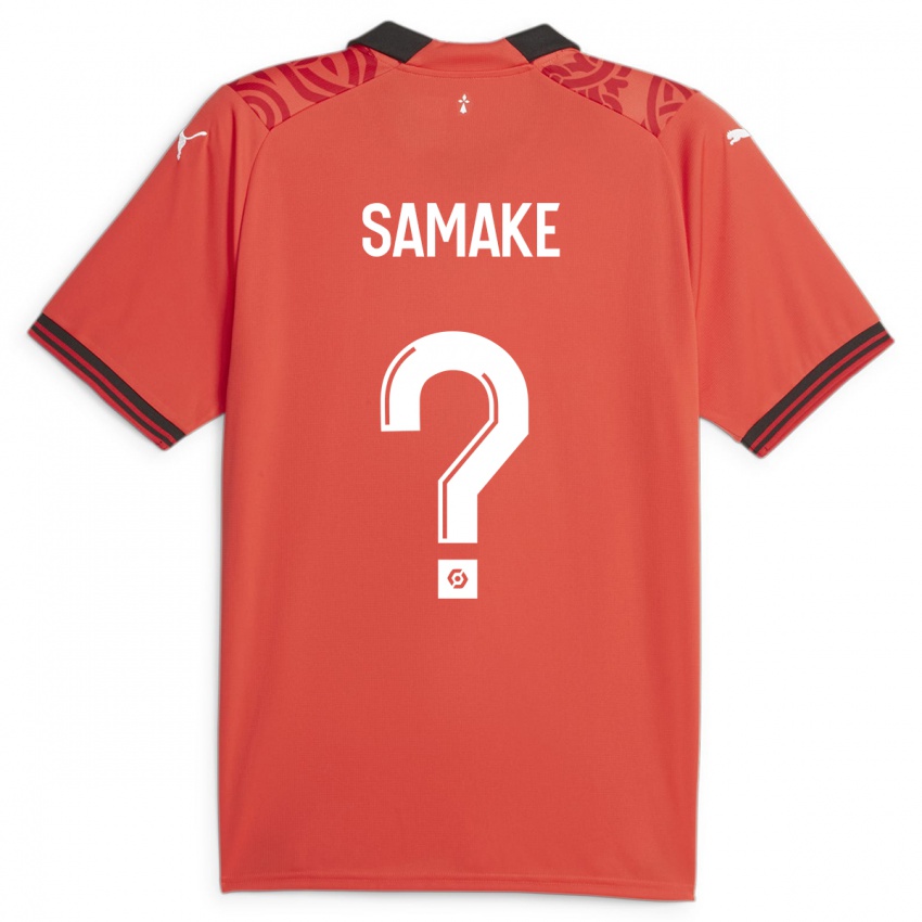 Férfi Wilson Samaké #0 Piros Hazai Jersey 2023/24 Mez Póló Ing