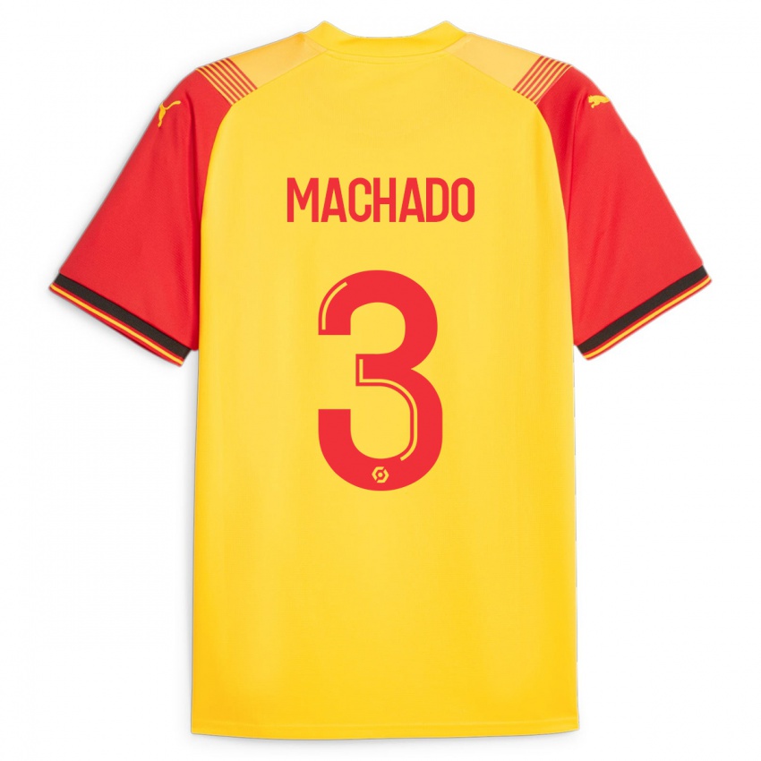 Férfi Deiver Machado #3 Sárga Hazai Jersey 2023/24 Mez Póló Ing